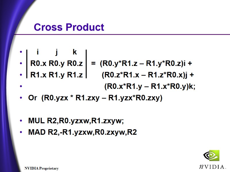 Cross Product i Cross Product i